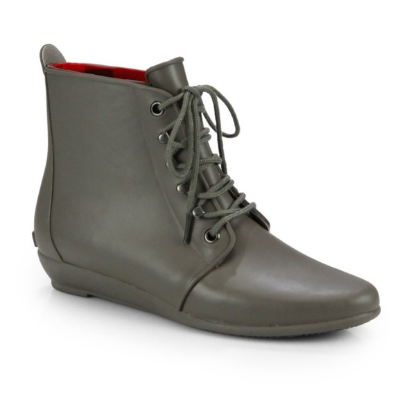 Loeffler Randall rubber lace-up rainboots - Picture 1 of 8